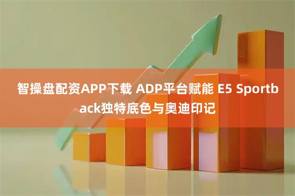 智操盘配资APP下载 ADP平台赋能 E5 Sportback独特底色与奥迪印记