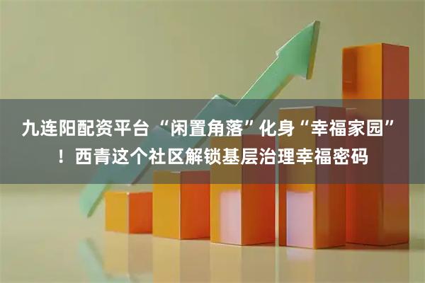 九连阳配资平台 “闲置角落”化身“幸福家园” ！西青这个社区解锁基层治理幸福密码